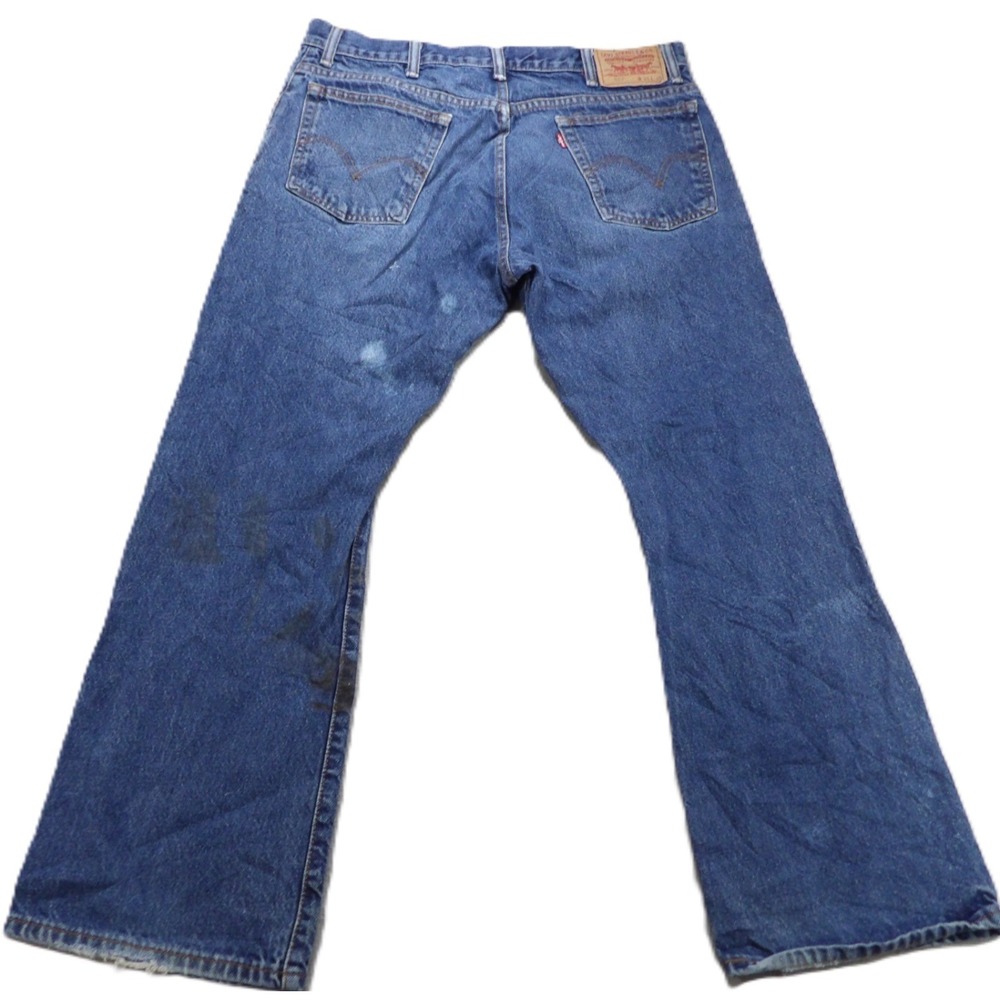 Y2K Levi's 517 Boot Cut Jeans Men W36xL30 Medium Wash Blue Denim Western Work